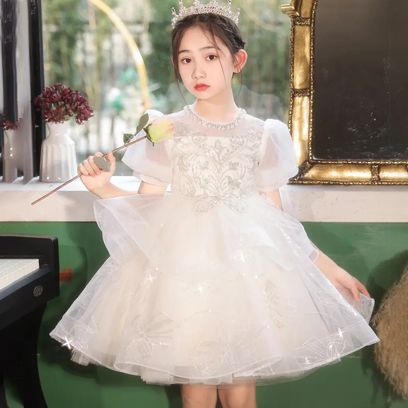 Váy Trẻ Em, Váy Công Chúa, Thích Hợp Cho Tiệc Sinh Nhật Bé Gái, Váy Biểu Diễn Thi Đấu Piano Người Dẫn Chương Trình, Trang Phục Trẻ Em 1