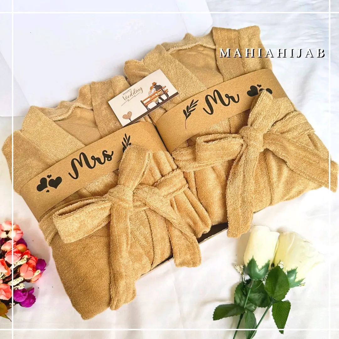 Hampers Kimono Baju Handuk Couple / Kado Pernikahan dan Seserahan / Hampers Wedding / Handuk Mandi Couple