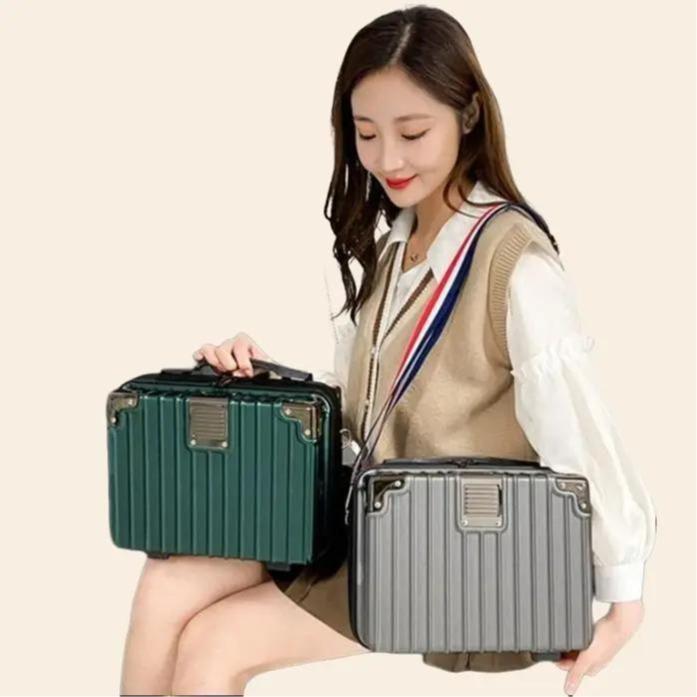 Cốp Đựng Mỹ Phẩm Mini New Bond Vali NB979 - Hộp Vali Mini Khóa Kéo Ti Mi Chắc Chắn - Chất Liệu Nhựa PP - Dùng Đựng Đồ Đa Năng, Đồ Trang Điểm,- Kích Thước 23x17x30cm Bag hộp đựng cứng nhẹ