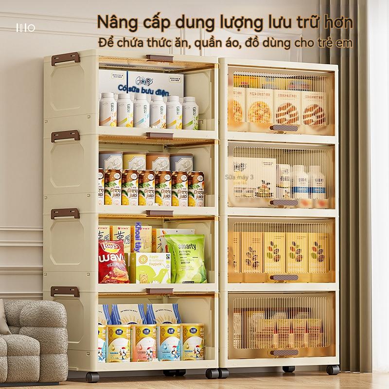 【Tủ nhựa gấp】40-70cm Thể Xếp hộp đựng quần áo Trong suốt đựng đồ tủ nhựa không cần lắp đặt Tủ Đựng Đồ 4