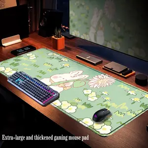 Cartoon Style alas meja komputer aesthetic mouse pad karet besar aesthetic anime custom lebar gaming quick response mousepad 80x30 cm 26x21 cm licin