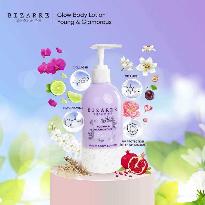 Product Introduction of BIZARRE Glow Body Lotion Lotion Kulit Tubuh 300 ML 6