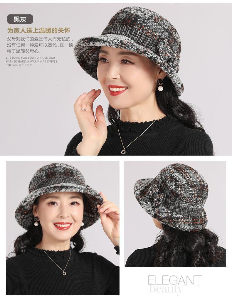 Product Introduction of Mũ Nữ Trung Người Già Và Cao Tuổi, Bộ Sưu Tập Thu Đông, Mũ Len Cho Mẹ, Bà Và Ông Già, Mũ Ngư Dân Ấm Áp, Mũ Độn Bông, Năm 2024 6