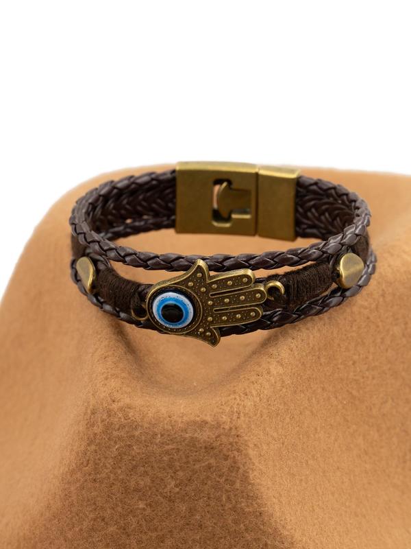 Women's Cowboy Style Bracelet & Hat Chain, Boho Style Jewelry Set for Women & Girls, Trendy All-match & Exquisite Jewelry for Birthday Gift 3