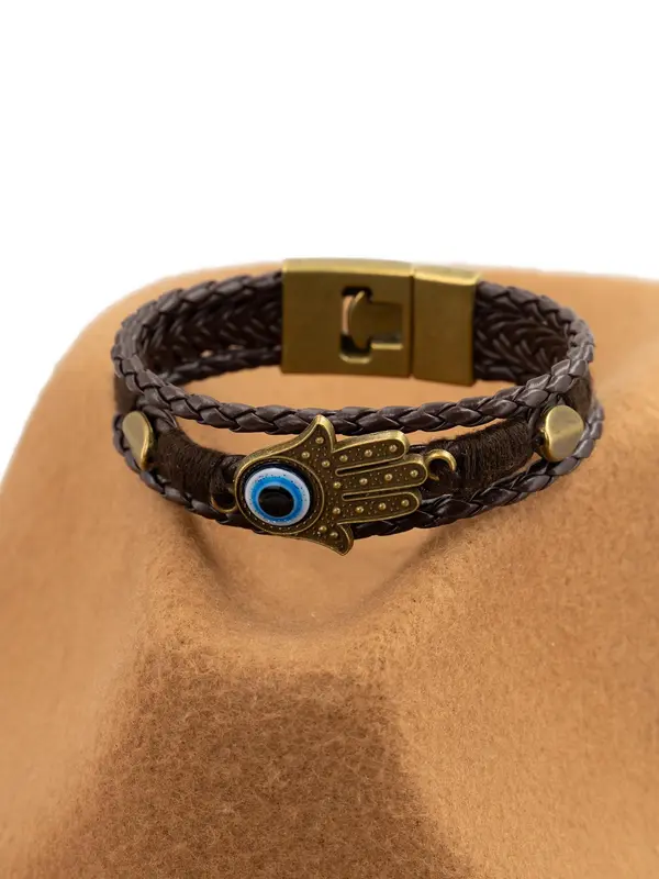 Women's Cowboy Style Bracelet & Hat Chain, Boho Style Jewelry Set for Women & Girls, Trendy All-match & Exquisite Jewelry for Birthday Gift 3
