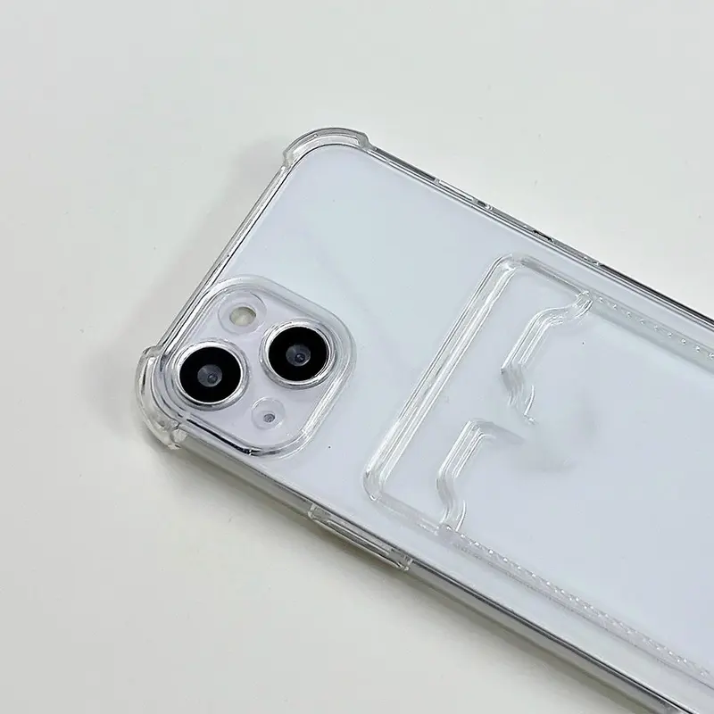 Slot Card Holder Phone Case Casing For Samsung A15 A06 A05 A54 S24 Ultra A16 S24 FE A05S A35 S23 A55 A13 A12 A32 A50 A50S A30S A71 A23 A34 A04E A24 A25 A73 A53 S21 S23 FE M13 Softcase TPU Full Camera Cover Protection Shockproof Kesing Slot Photo Card Case 4