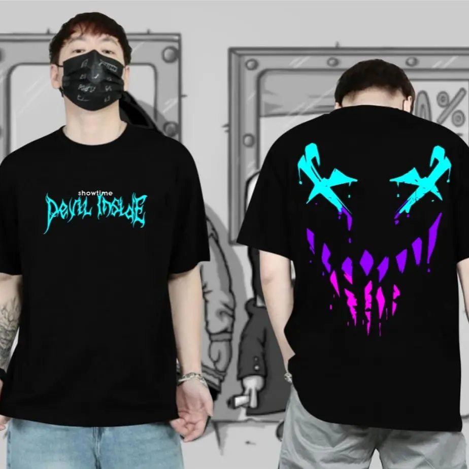 Baju Kaos Pria Terbaru Tshirt Distro Smile Bad Boy Warna Hitam Putih Kaos Distro Ghost Inside Lengan Pendek Motif Sablon Bergambar  Keren Bahan Katun Cod Bisa