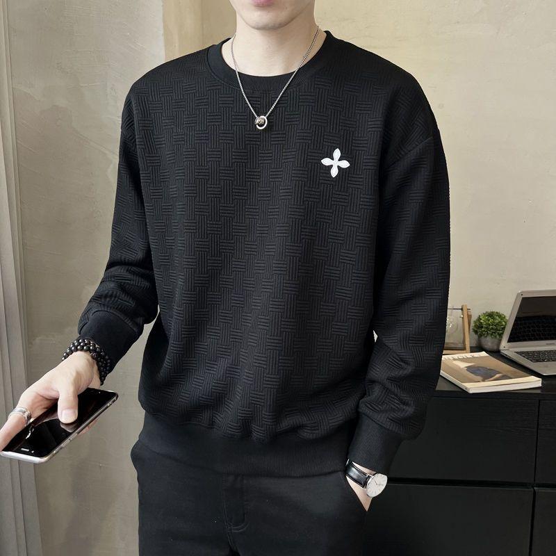 Áo Len Jacquard, Cao Cấp, Dành Cho Nam Giới, Mùa Thu Và Mùa Đông, Thường Ngày Và Hợp Xu hướng, Dễ Phối Đồ Áo Phông Dài Tay, Áo Sơ Mi Lớp Nền, Hàng Mới Về Năm 2024 6