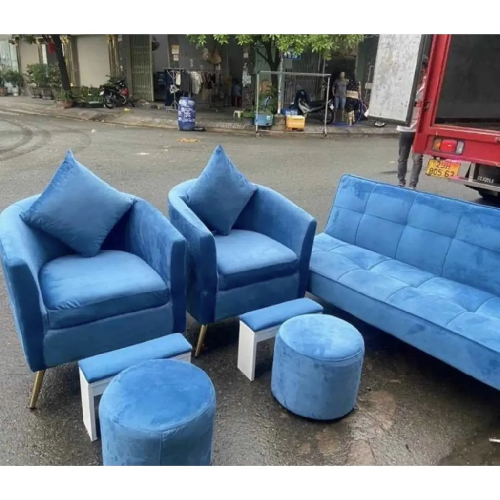 Bộ Sofa 4 Món Làm Nail | Combo Ghế Nail Nhỏ Gọn Tiết Kiệm Diện Tích