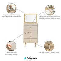 Gambar Dekoruma Mori Lemari Laci Minimalis 4 Pintu dengan Cermin / Kabinet - Abu-abu dari Dekoruma Official Store Kab. Bekasi 3 Tokopedia
