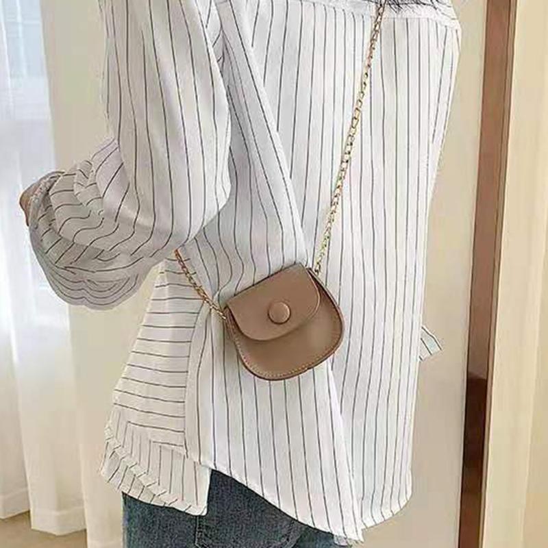 Product Introduction of Mini Bag Women's New Fashion One Shoulder Crossbody Bag Versatile Bag PU Leather Black Brown 17