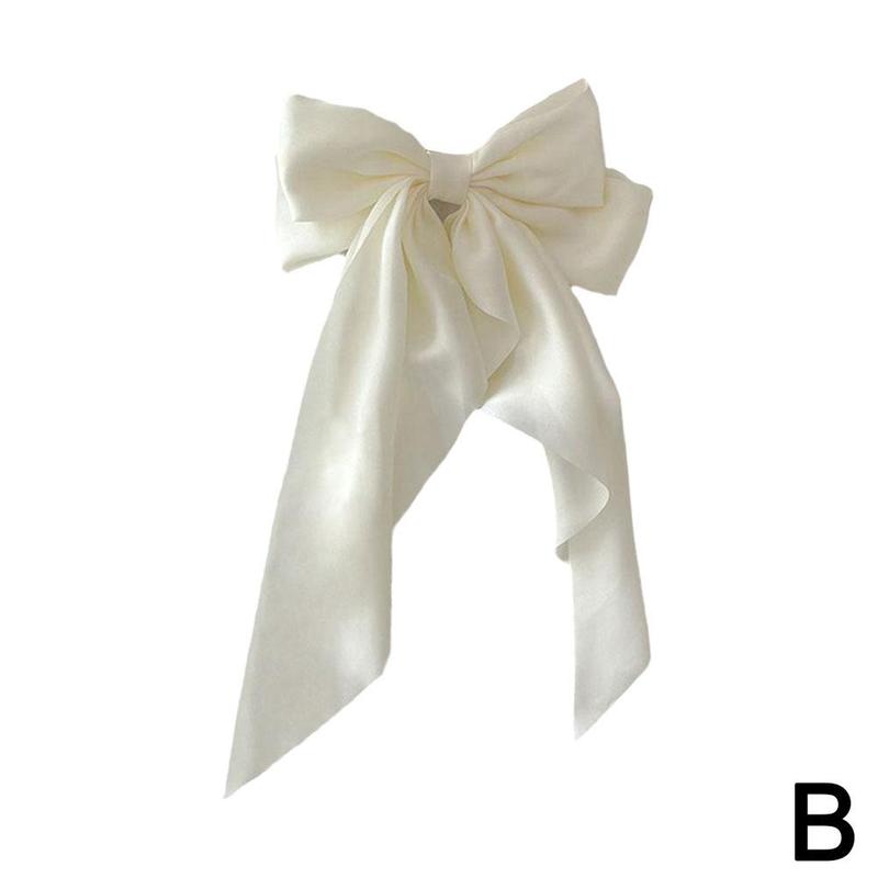 Product Introduction of Korea Elegant Long Bow Hairpin Large Ribbon Hair Clip Ribbon Clip Bow Grip Floating Braid Clip S2H9 35