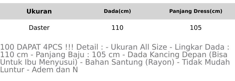 Paket Usaha Daster 100 rb dapat 4 daster standar Bahan Rayon Motif Random dan Warna bisa reques Busui Home Dress Ld 110 Plum Blossom Jade Purple