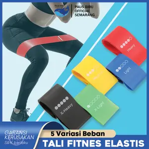 Alat Fitness Resistance Bands 1 Set Isi 5 Pcs Tali Fitness Yoga Elastis Olahraga di Rumah