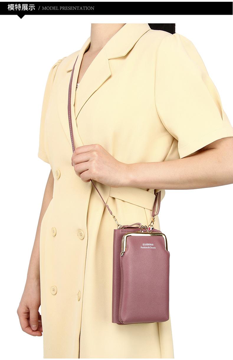 Product Introduction of Women Fashion Bag Clip Design Phone Pocket Shoulder Bag Pu Leather Female Small Crossbody Bags Ladies Messenger Purse Handbag 6