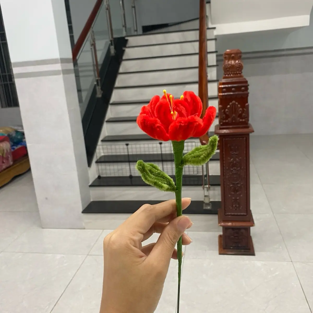 Hoa mẫu đơn kẽm nhung lẻ 1 bông xinh xắn tặng quà cho ba mẹ thầy cô giáo , ông bà , cô dì chọn theo màu yêu cầu