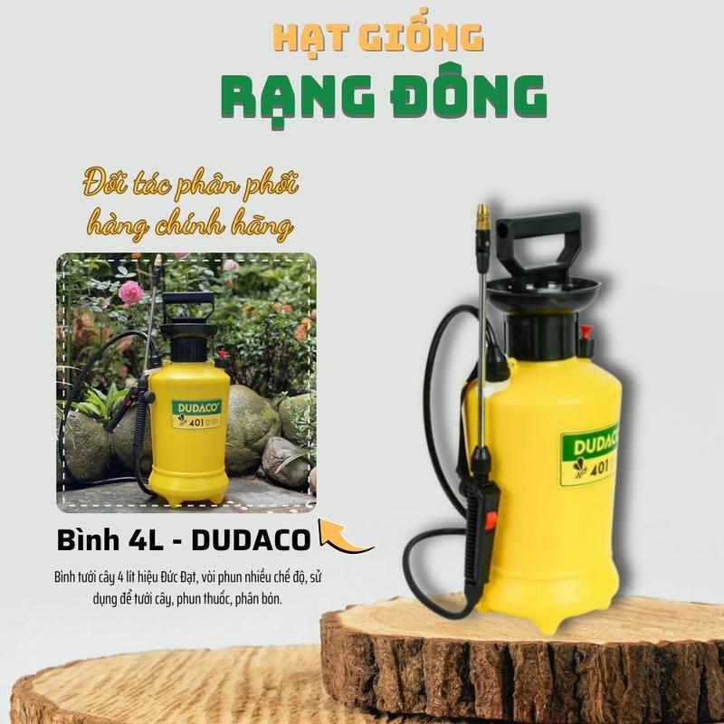 Bình Tưới Cây Phun Sương 4 Lít - Nhựa Dudaco, nhiều chế độ phun, dùng để xịt thuốc, phân cho cây - Hạt giống Rạng Đông