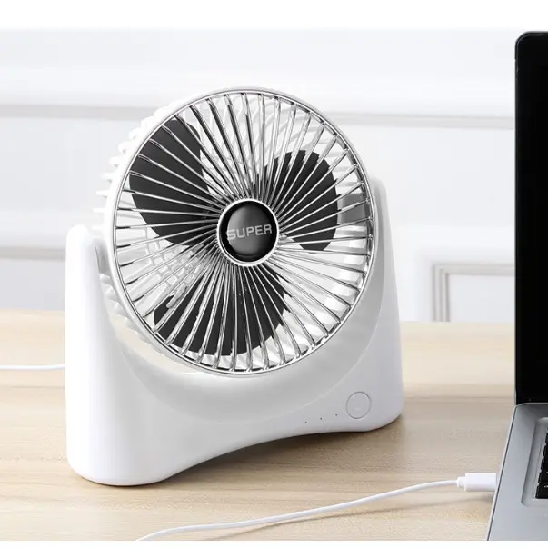 Quạt Tích Điện Mini Để Bàn Super Fan - Công Suất Lớn 3 Cấp Độ Gió Siêu Mát Động Cơ Êm Ái Xoay 210 0
