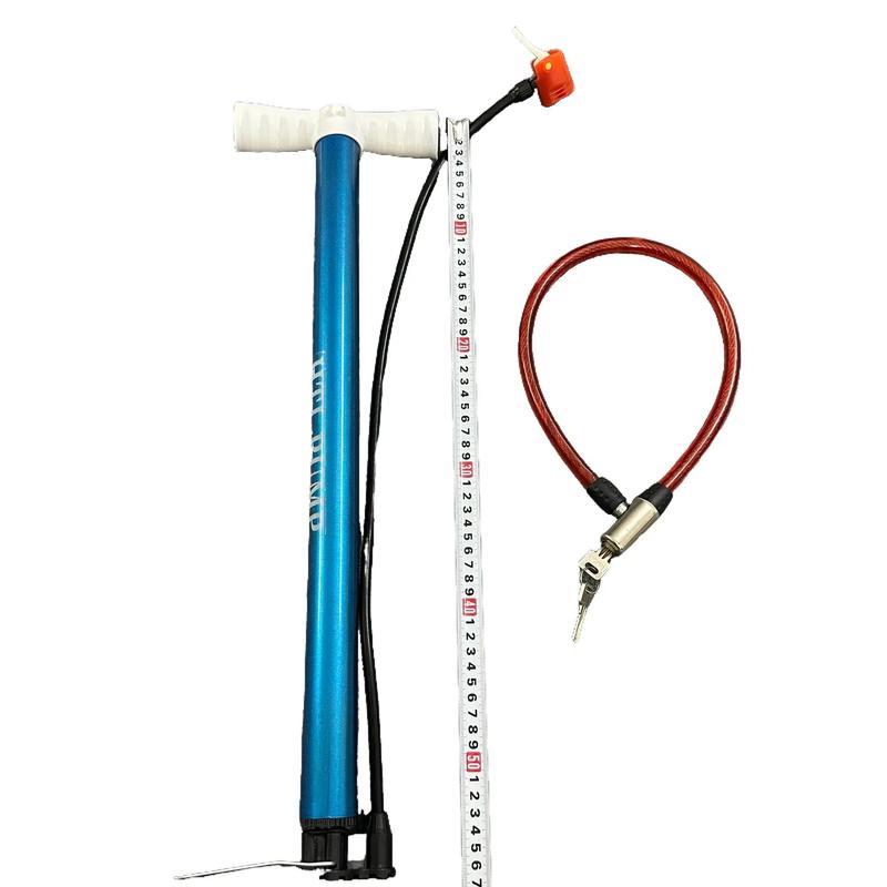 Combo Tiết Kiệm 51k: Bơm Xe Đạp + Khóa Dây Lõi Thép Nhựa