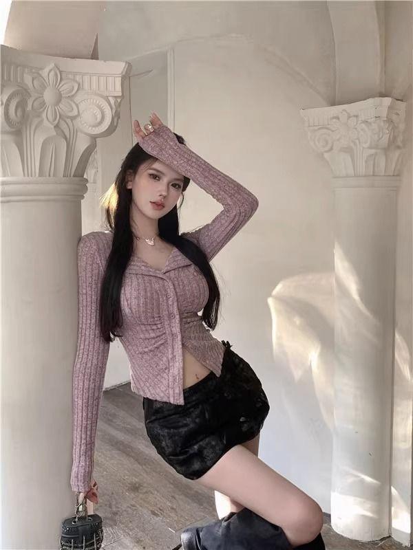 Product Introduction of Áo Cardigan Thiết Kế Độc Đáo Cao Cấp, Ngọt Ngào Và Ngầu, Áo Len Dài Tay, Dành Cho Nữ, Thích Hợp Cho Mùa Thu, Áo Sơ Mi Thêu, Bán Chạy, Phong Cách Cô Gái Nóng Bỏng 14
