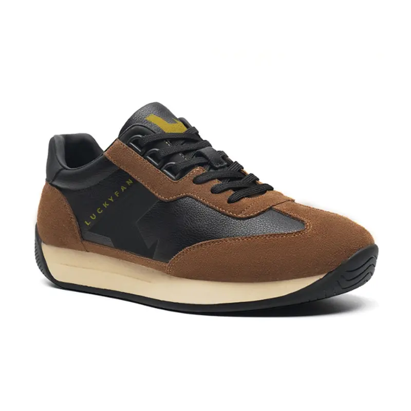 Nakeibra - Sneakers KAZA Hitam & Cokelat Sepatu Kasual Sports Pria Wanita - E29 0
