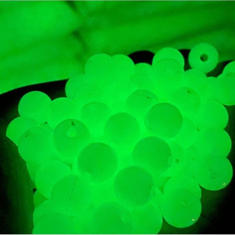 ลูกปัดอะครีลิคเรืองแสง 4mm/6mm/8mm/10mm/12mm อุปกรณ์ทำเครื่องประดับ DIY ลูกปัดหลวม ลูกปัดเรืองแสง