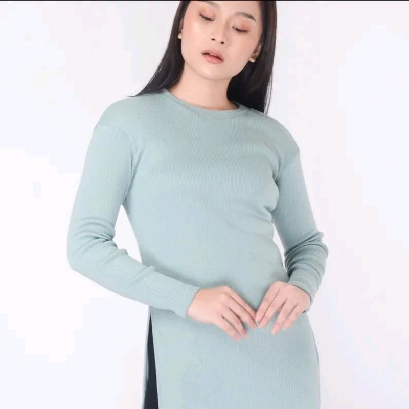 QAZIA BUSANA- RARA TUNIK PREMIUM bahan rib knit Katun Muslim 7