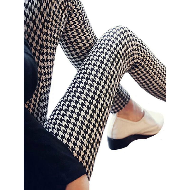 TikTok Shop Graffiti Leggings Floral Patterned Print Leggins For Women Leggings Houndstooth Sale Elastic Design Vintage Leggins