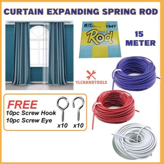 CURTAIN EXPANDING SPRING ROD (15meter) / TALI DAWAI LANGSIR - TikTok ...