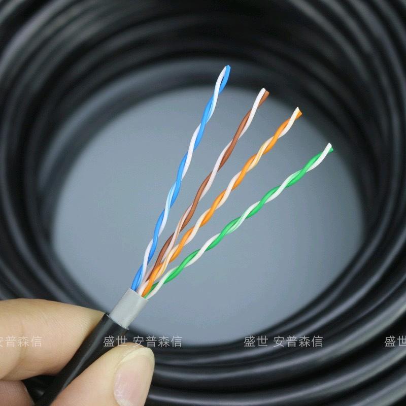 1 cuộn 305 mét dây mạng lan cat5 lõi nhôm mạ đồng 0.5mm, nội địa Trung, 2 lớp vỏ dùng ngoài trời