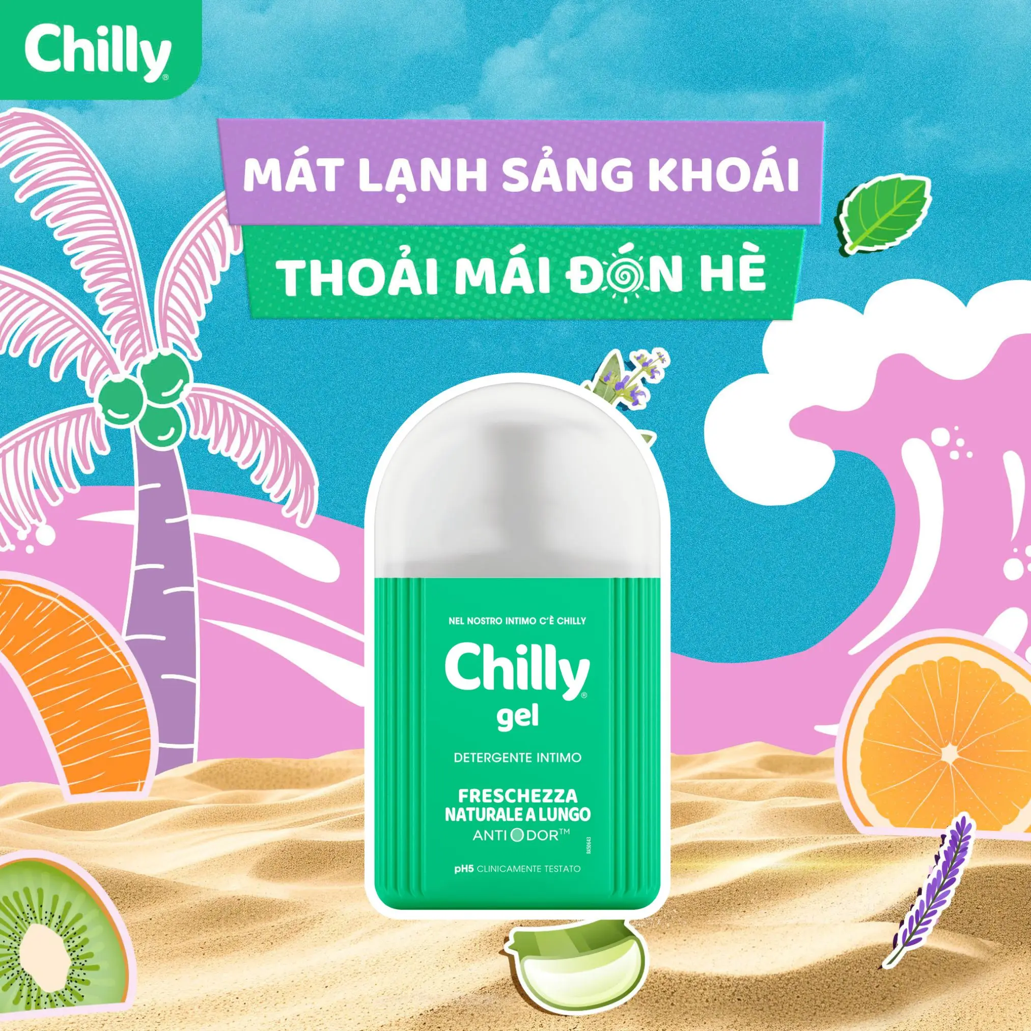 Chilly Gel - Dung dịch vệ sinh phụ nữ - Lọ 200ml
