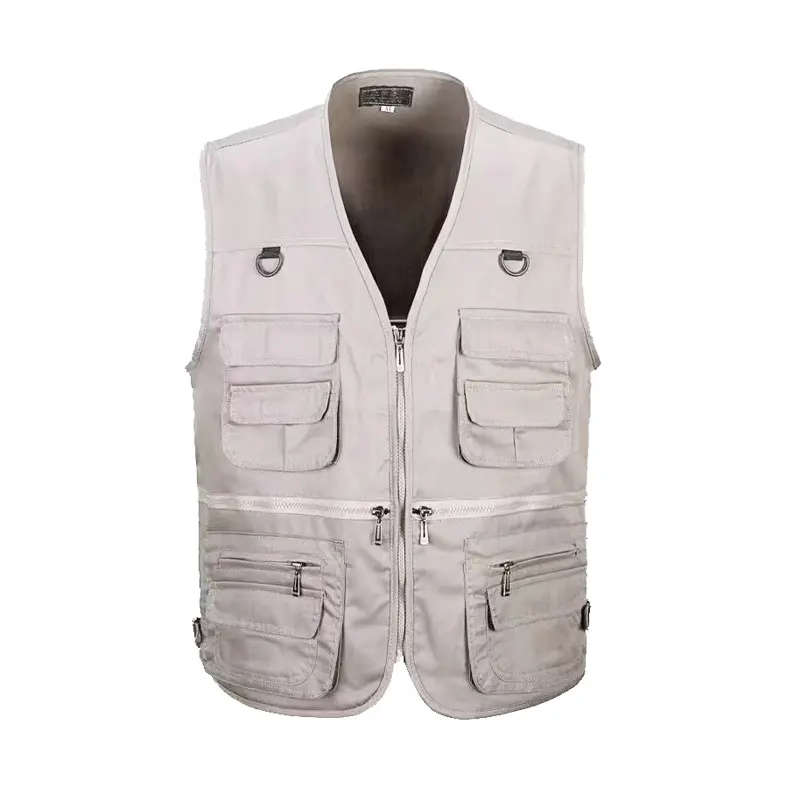 Áo Vest Nhiều Túi Thời Trang Ngoài Trời, Dành Cho Nam Giới, Thích Hợp Để Câu Cá, Đi Bộ Đường Dài Và Chụp Ảnh, Phong Cách Thường Ngày Ngoại Cỡ, Năm 2025 6