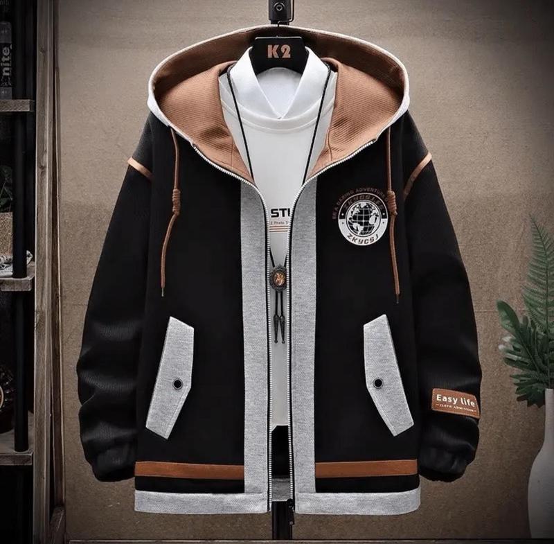 Product Introduction of Áo Khoác Nỉ Nam Mẫu Mới Phong Cách Thu Đông Họa Tiết Đẹp , Cool Ngầu GIỮ Ấm Cơ Thể Benzen Store Jacket Menswear Kem Đen 18