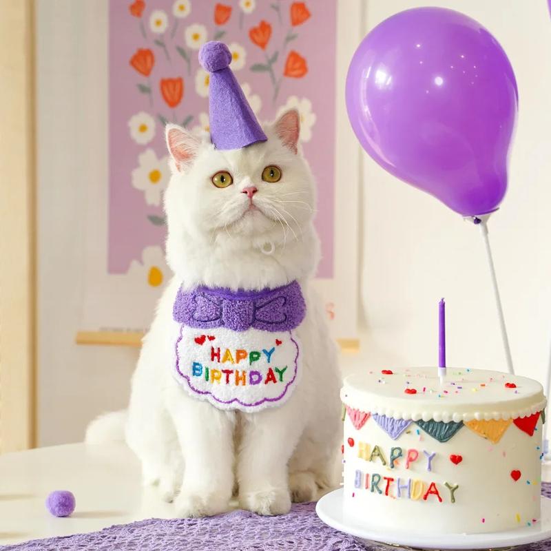 Product Introduction of Cute Dog Birthday Outfits Puppy Birthday Hat Cat Dog Birthday Bandana Boy Girl Pet Party Accessories for Small and Medium Dogs 7