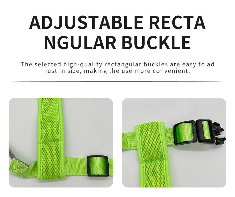 Product Introduction of Pet cat and dog cross double light strip undershirt USB rechargeable light up cat and dog chest and back strap warning clothes cat  clothes harness pet  harness 16