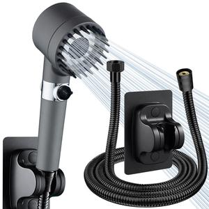 High Pressure Handheld Shower Head, 1 Count 3 Spray Modes Water Saving Filter Shower Head with 1.5m Hose & Wall Bracket, Bathroom Supplies