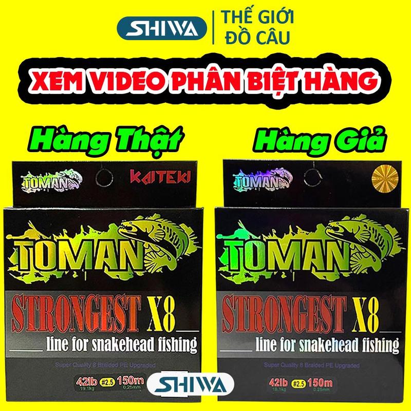 Dây Dù Câu Cá TOMAN X8 Strongest 150M Đủ Szie - Dù Câu Lure Siêu Bền Phụ Kiện Đồ Câu Shiwa