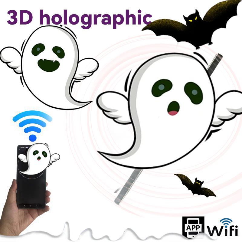 3D Advertising Projector Wifi Led Sign Holographic Lamp Player Remote Advertise Display 3D Fan Hologram Projector Logo Light - Image 10