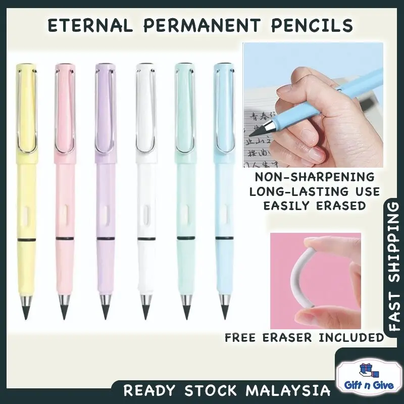 DIY Eternal Pencil  Permanent Pencils Non-Sharpening Writing  Office School Stationery Kids Boys Girls gift