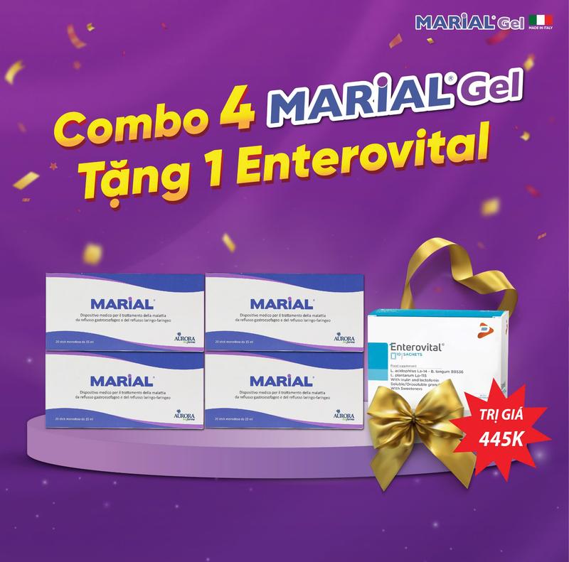[Mua 4 tặng 1] Mua combo 4 Marial tặng 1 hộp men vi sinh Enterovital 445k