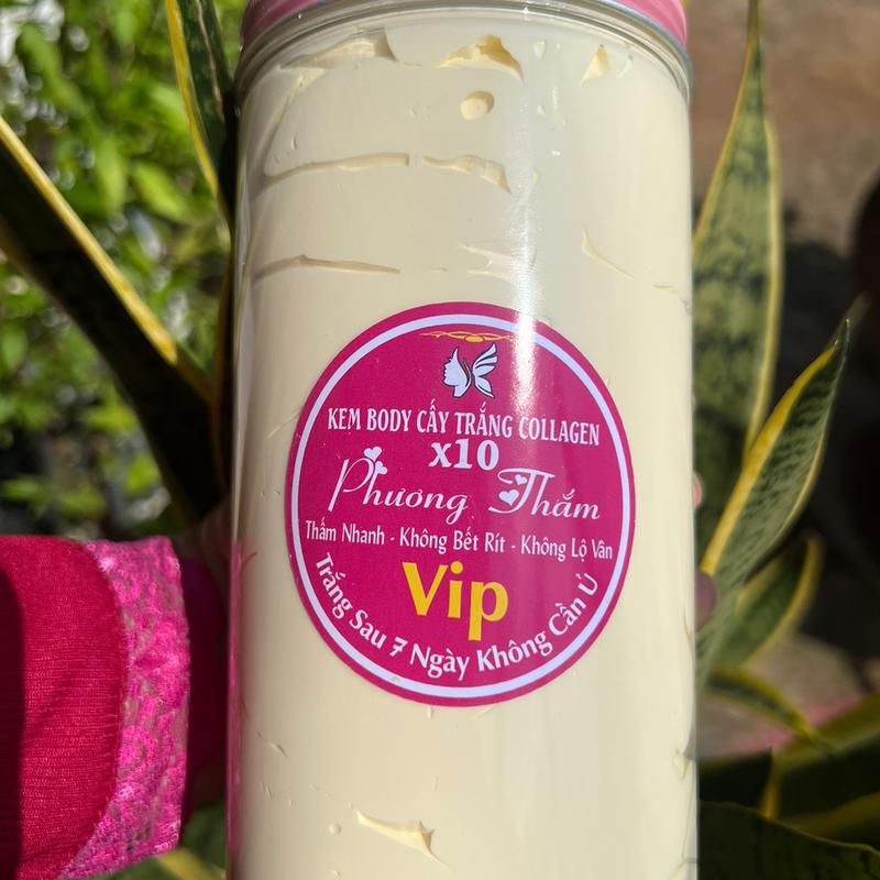 1kg KEM BODY CẤY TRẮNG COLLAGEN x10 Dưỡng Da Body  Làm Đẹp Da PHƯƠNG THẮM KEM TRỘN BODY