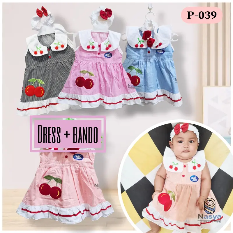 [P-039] Dress Bayi (0-6 bulan) / Dress Bayi Perempuan Cewek 1
