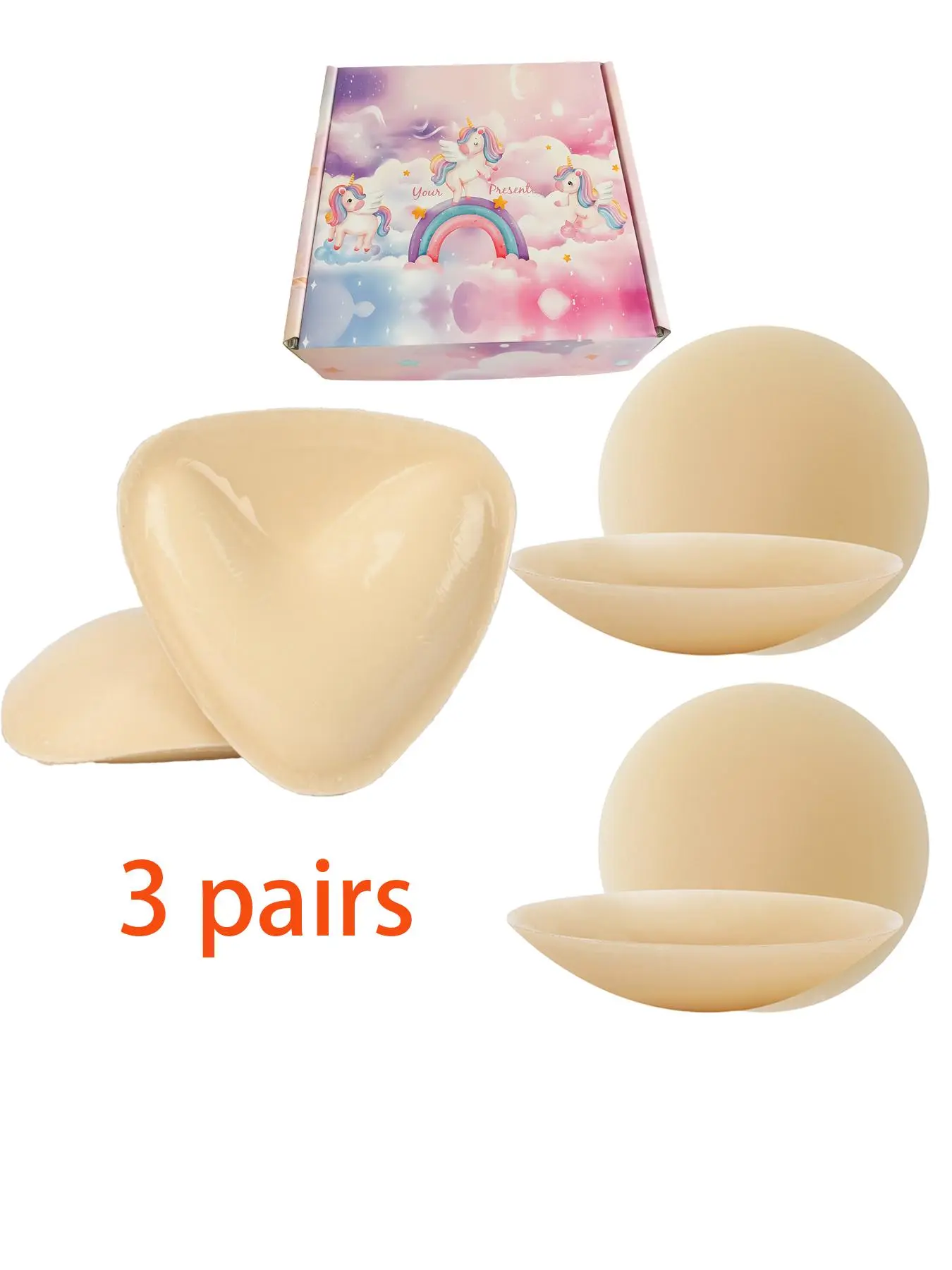 Reusable Soft Invisible Sticky Bra Pad, Silicone Self Adhesive Bra Pad, Chest Stickers for Daily Wear, Lingerie Accessories for All Seasons