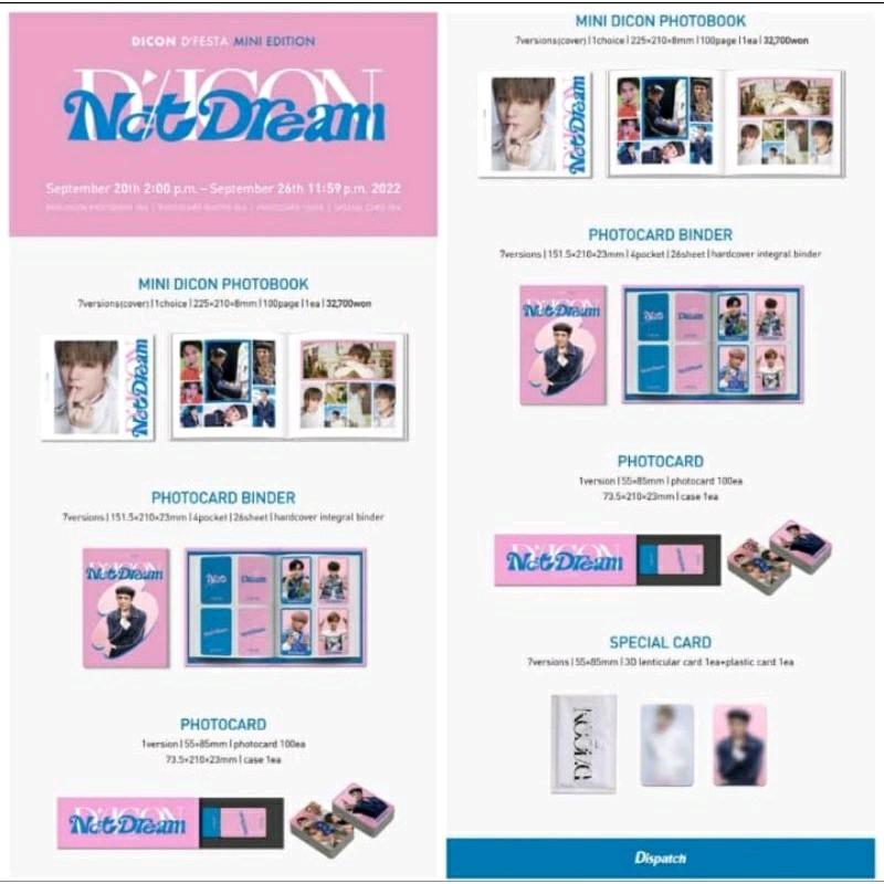 official photocard dicon 102 fullset sealed nct dream  mark ranjun jeno haechan jaemin chenle jisung 6