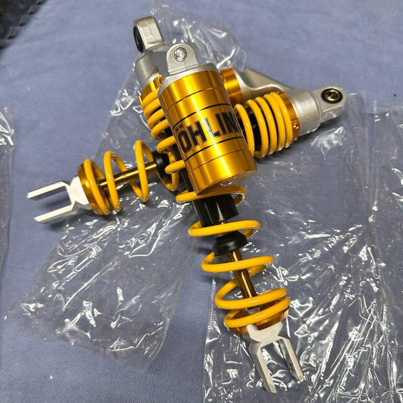 Phuộc nhún sau Ohlins bình dầu TY VÀNG gắn Ab Nouvo 4-5-6 PCX NVX ...