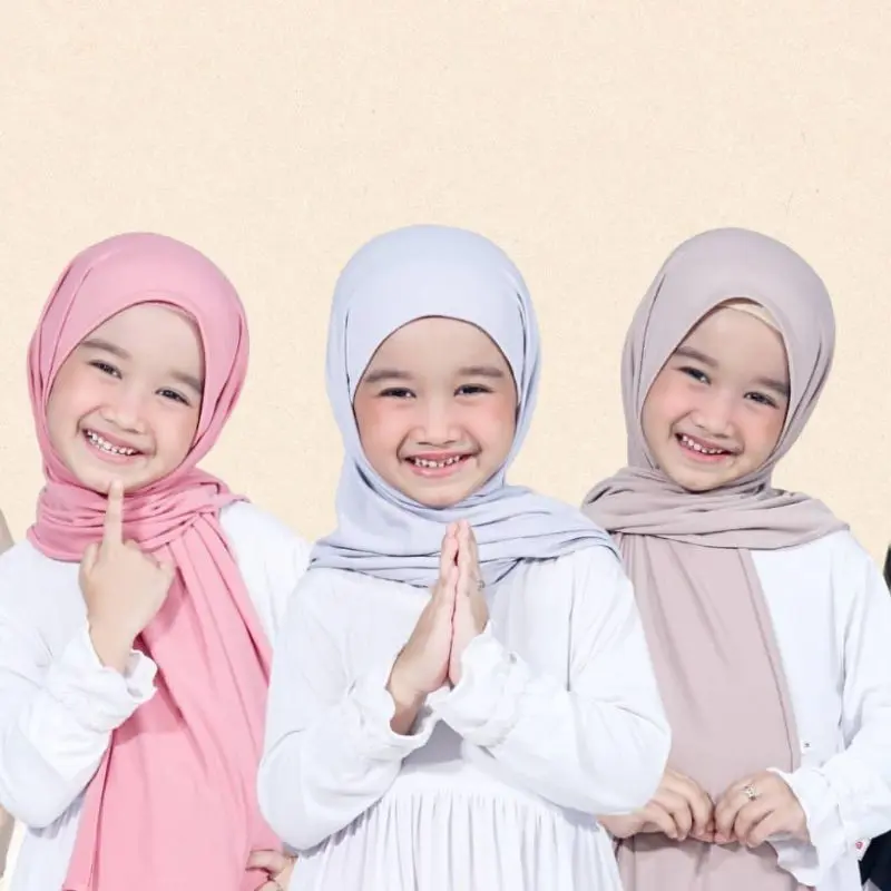 Pashmina Instan Anak pashmina jersey anak pashmina kaos anak hijab anak perempuan 2