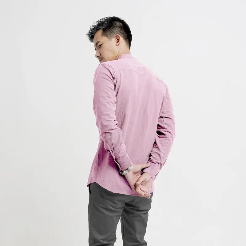 Kemeja Linen Panjang Pria Kerah Sanghai Koko by Bravo Project 2