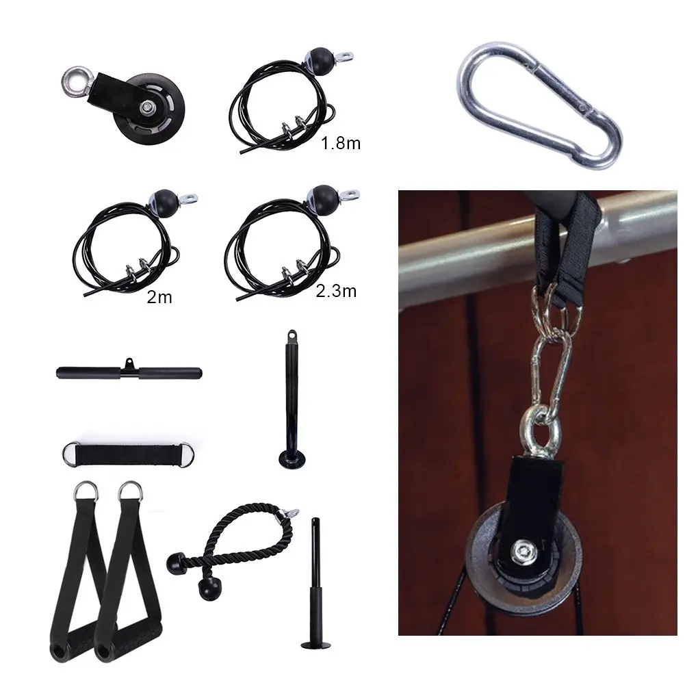 Fitness DIY Pulley Cable Machine Equipment Biceps Triceps  Strength Training