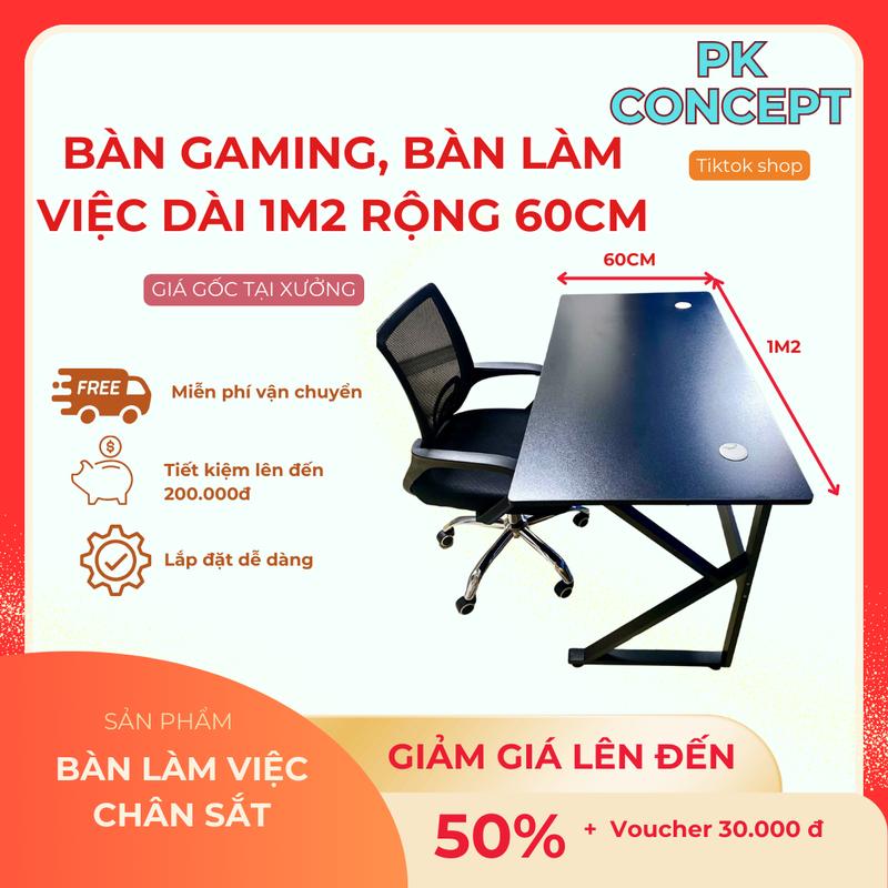 Bàn làm việc Bàn Gaming chữ K - U DÀI 1,2M Mặt bàn bo góc Mặt gỗ MDF chống ẩm Chân sơn sắt chống gỉ bàn ghế gaming combo bàn combo bàn ghế gaming bộ bàn bàn _ bàn chữ u