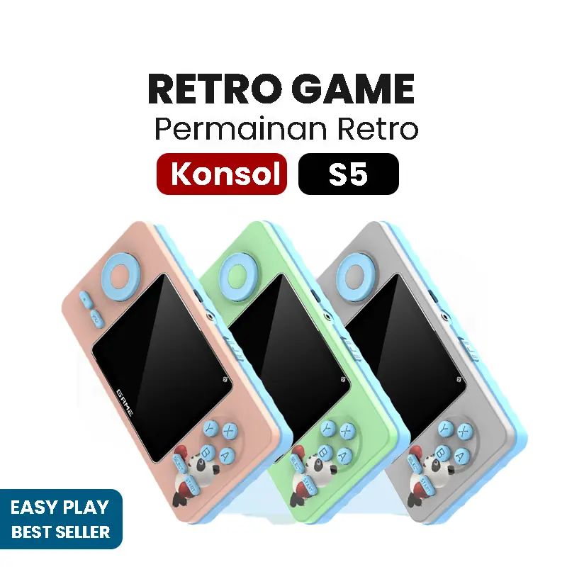 Game Boy S5 Mini etro 520 in 1 Permainan Portable Mainan Anak Mini Portabel Red Series Console Games 1 PLAYER / 2 PLAYER  pvp murah machine kids [EasyPlay] Gameboy Retro